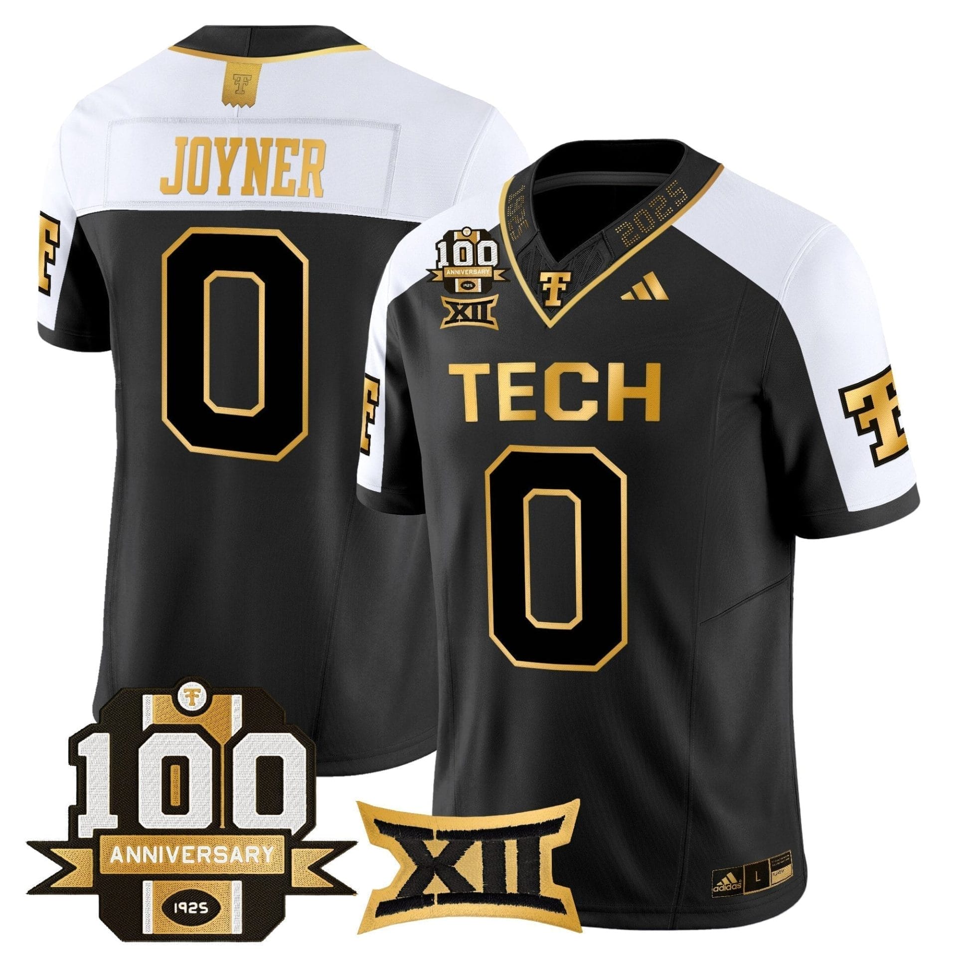 Texas Tech Red Raiders 2025 Gold Vapor Limited Jersey - 100th Anniversary Patch - All Stitched - Image 35