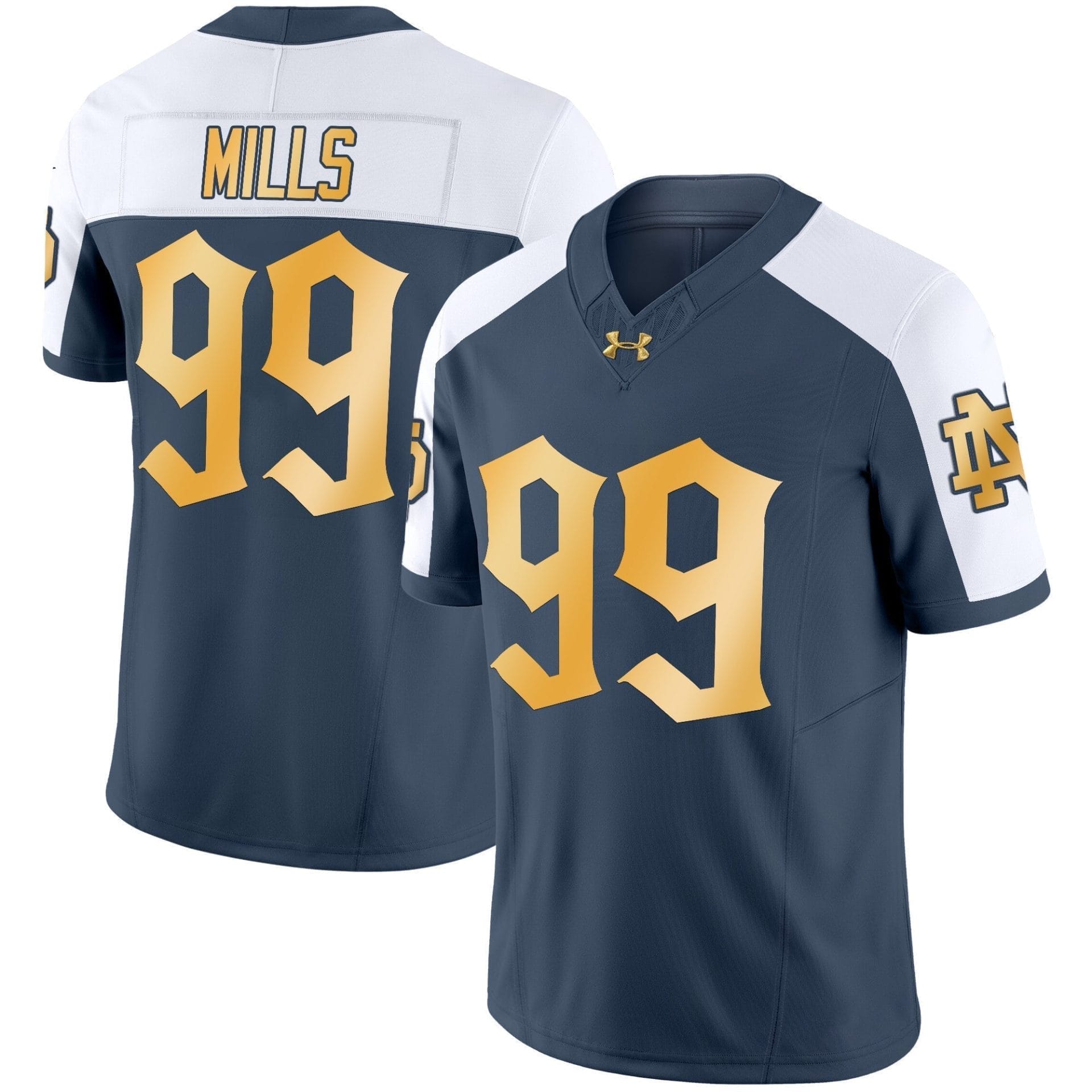 Notre Dame Fighting Irish Vapor Limited Jersey - All Stitched - Image 9
