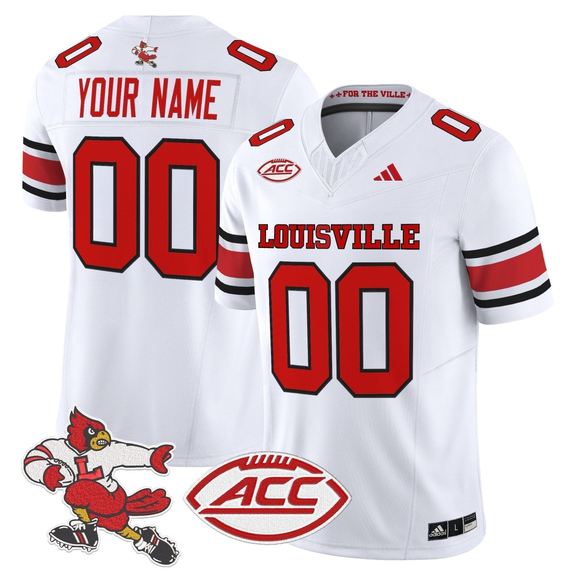 Custom Louisville Cardinals Jersey 1980s Throwback Vaport Limited Stitched All Colors - Image 2