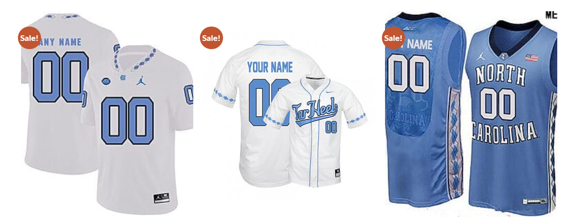 Unc Custom Jersey