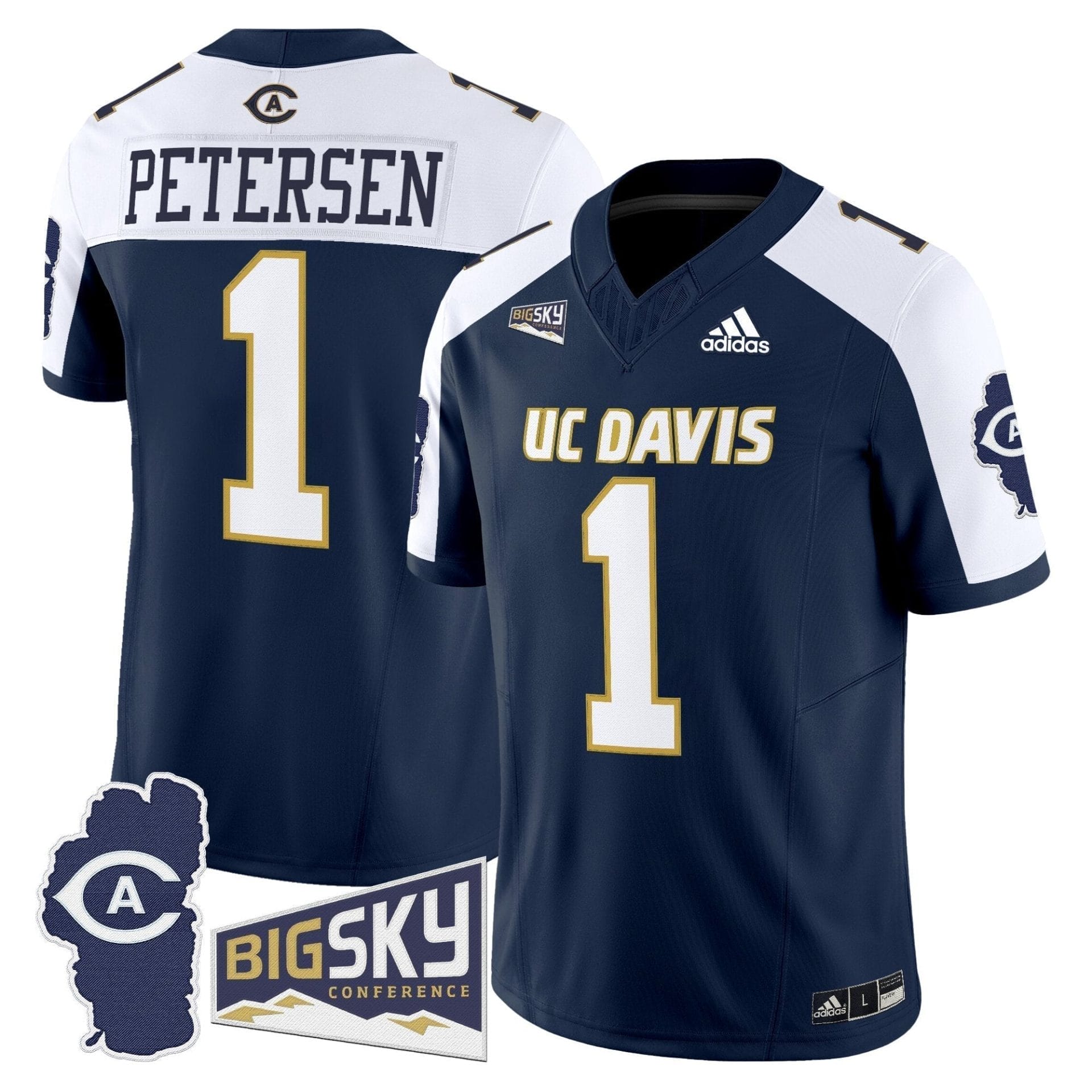 Men's UC Davis Aggies 2025 'Lake Tahoe Patch' Vapor Limited Jersey - All Stitched - Image 26