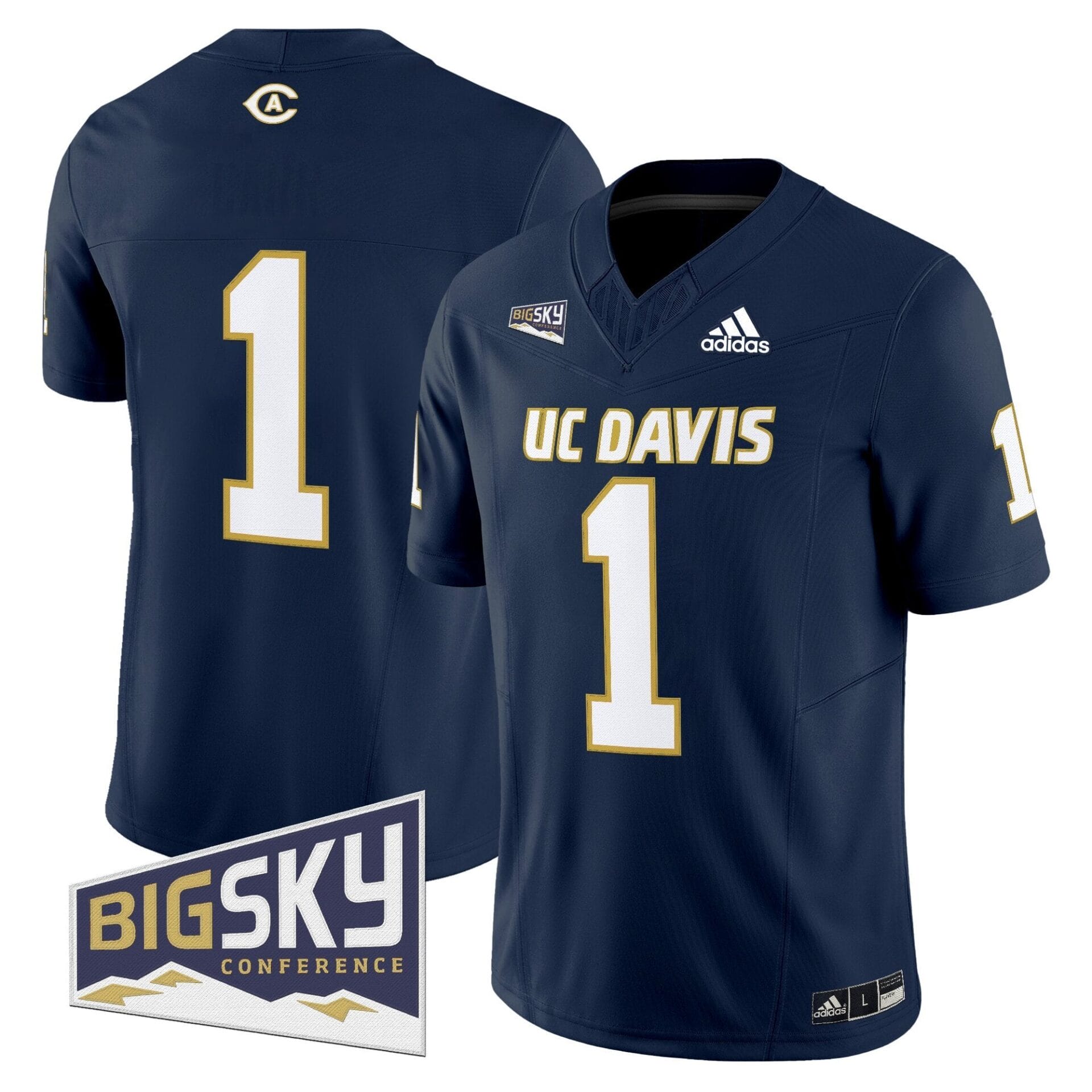 Men's UC Davis Aggies 2025 'Lake Tahoe Patch' Vapor Limited Jersey - All Stitched - Image 13