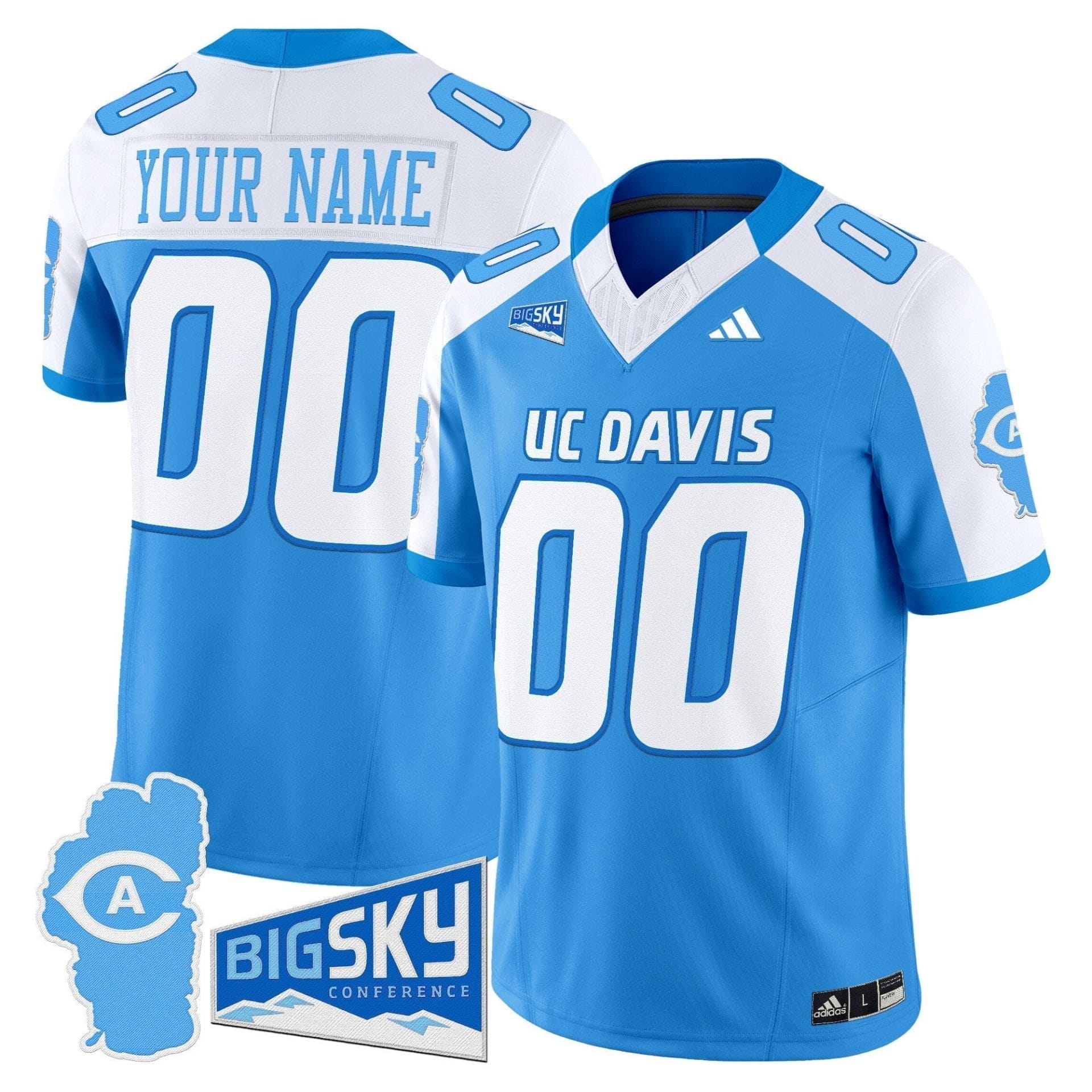 UC Davis Aggies 2025 'Lake Tahoe Patch' Vapor Limited Custom Jersey - All Stitched - Image 4