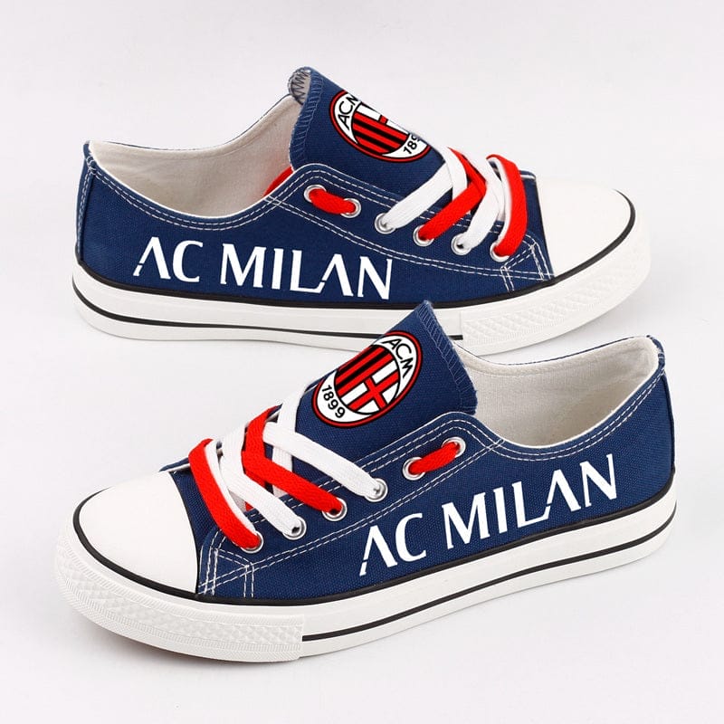 AC Milan Low Top Canvas Sport Sneakers Shoes For Men Women Fans - Image 6