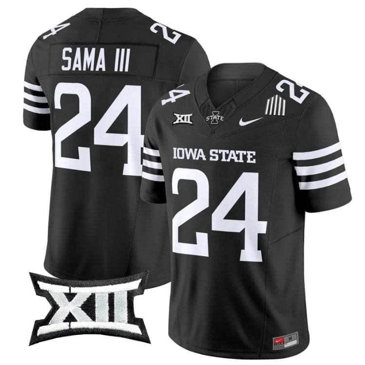 Abu Sama III Jersey #24 Iowa State Cyclones 2025 Limited Stitched Black
