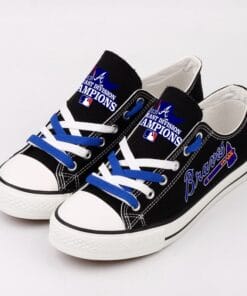 Alternative view of Atlanta Braves  Limited Print Low Top Canvas Shoes Sport Sneakers For Men Women Fans