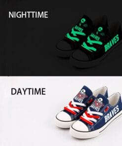 Alternative view of Atlanta Braves Limited Print Low Top Canvas Shoes Sport Sneakers For Men Women Fans