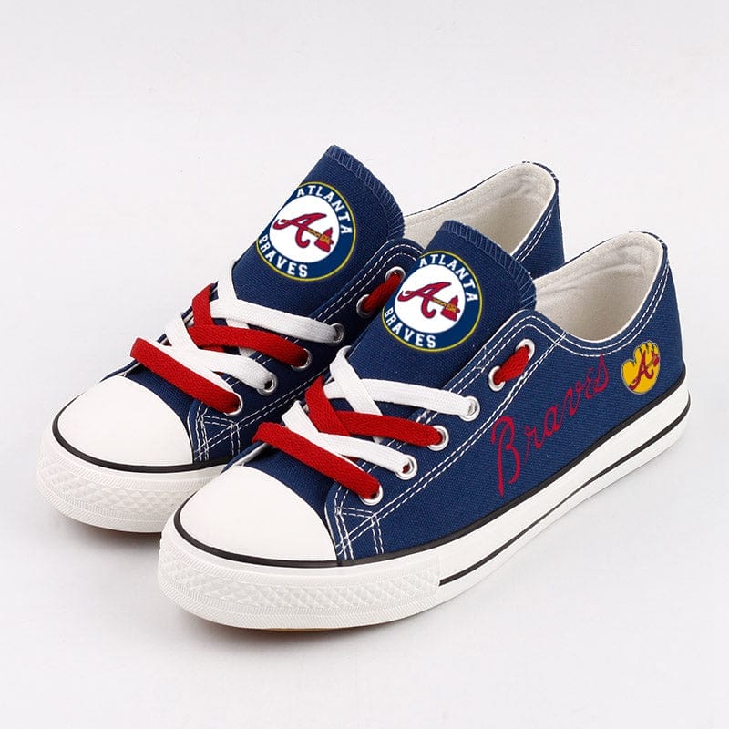 Atlanta Braves Limited Print Low Top Canvas Shoes Sport Sneakers For Men Women Fans - Image 3