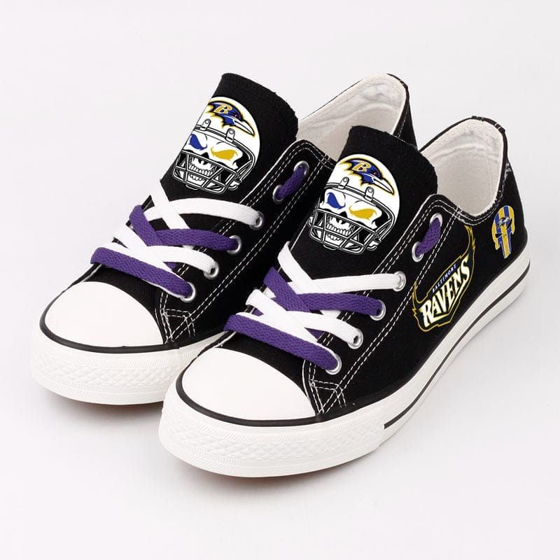 Baltimore Ravens Low Top Canvas Sport Sneakers Shoes For Men Women Fans - Image 7