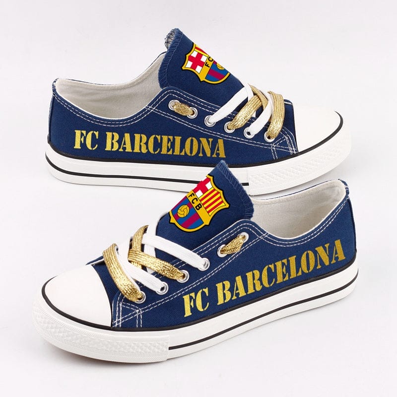 Barcelona Low Top Canvas Sport Sneakers Shoes For Men Women Fans