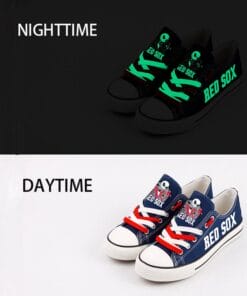 Alternative view of Boston Red Sox Limited Print Low Top Canvas Shoes Sport Sneakers For Men Women Fans