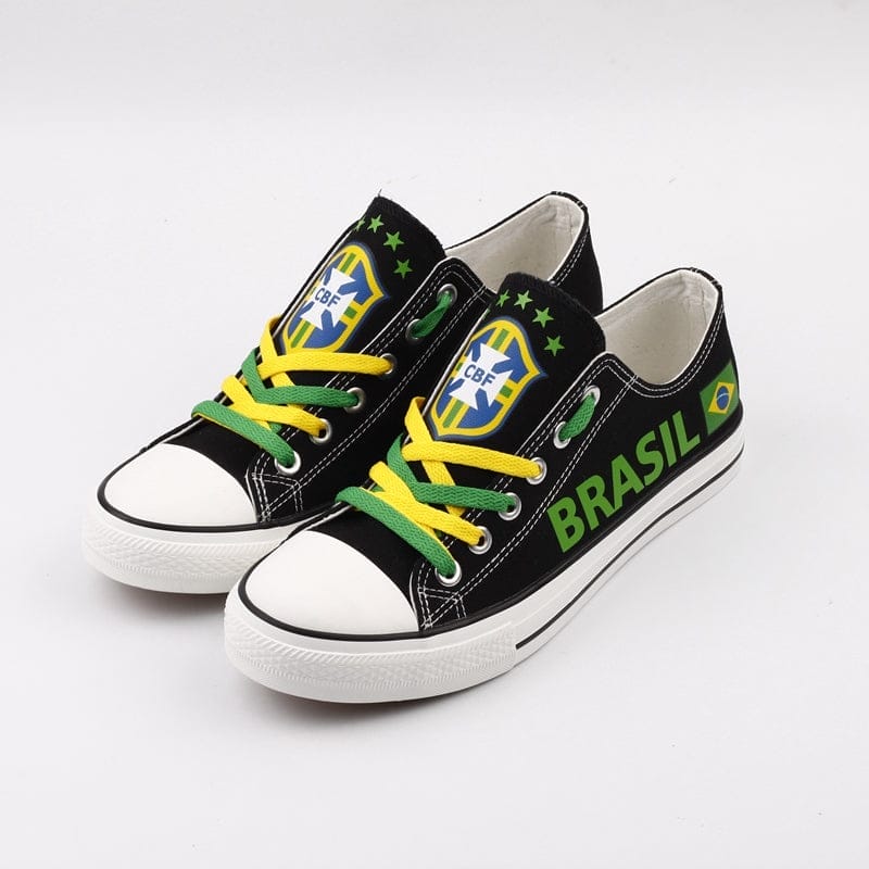 Brazil Low Top Canvas Sport Sneakers Shoes For Men Women Fans