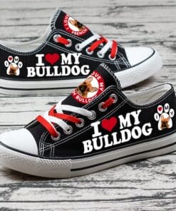 Alternative view of Bulldog Canvas Sneakers Shoes For Men Women Fans