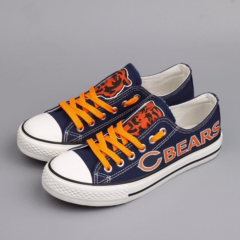 Chicago Bears Low Top Canvas Sport Sneakers Shoes For Men Women Fans - Image 4
