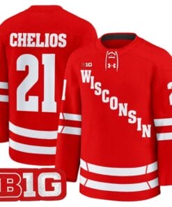 Chris Chelios Jersey #21 Wisconsin Badgers 2025-26 Premium Stitched