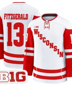 Alternative view of Christian Fitzgerald Jersey #13 Wisconsin Badgers 2025-26 Premium Stitched