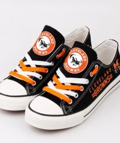 Alternative view of Cleveland Browns Low Top Canvas Sport Sneakers Shoes For Men Women Fans
