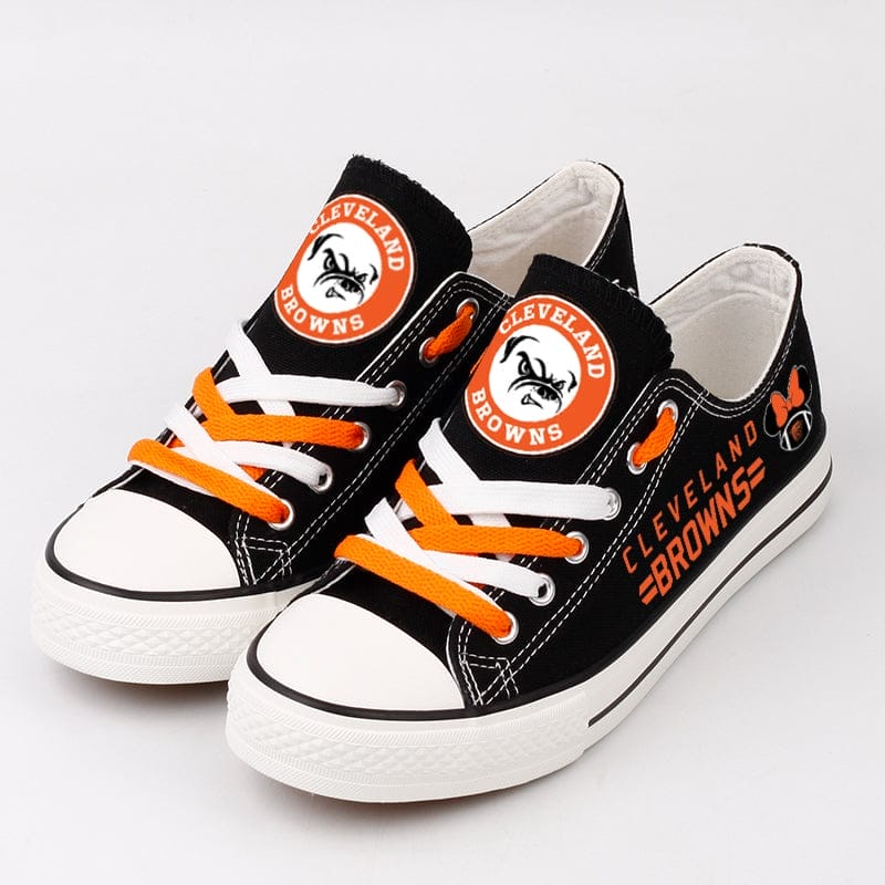 Cleveland Browns Low Top Canvas Sport Sneakers Shoes For Men Women Fans - Image 2