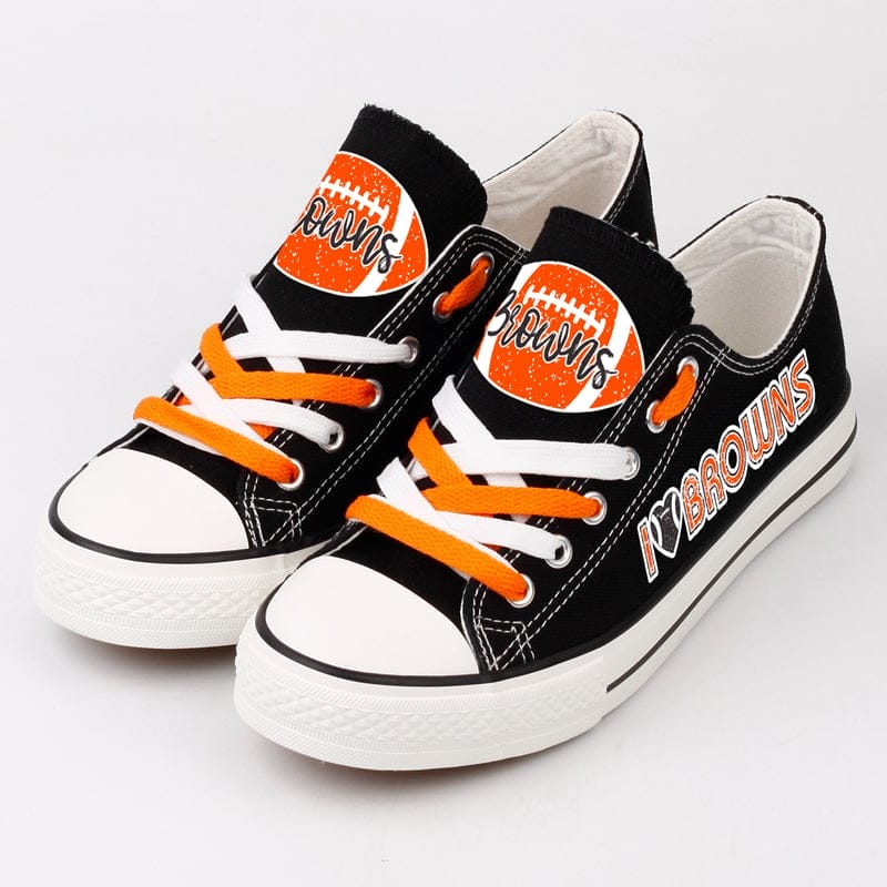 Cleveland Browns Low Top Canvas Sport Sneakers Shoes For Men Women Fans - Image 3