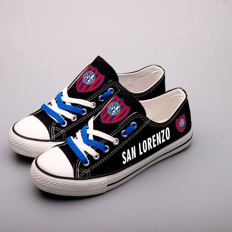 Club Atlético San Lorenzo de Almagro Low Top Canvas Sport Sneakers Shoes For Men Women Fans