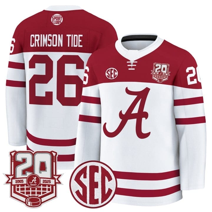 Crimson Tide Jersey #26  Alabama Crimson Tide 2025-26 Premium 20th Anniversary Patch Stitched - Image 3
