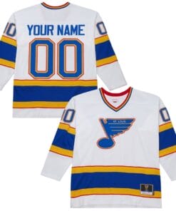 Custom St. Louis Blues Jersey Throwback 1990-91 Power Play Name Number Stitched