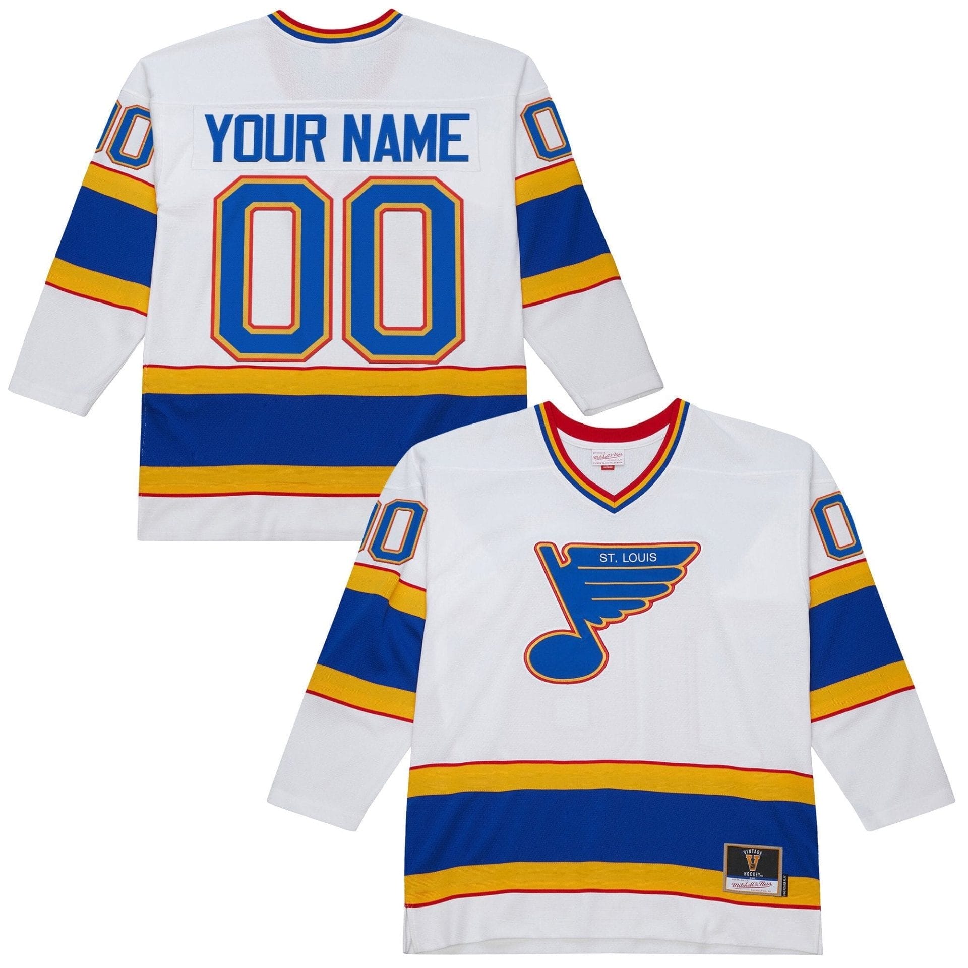 Custom St. Louis Blues Jersey Throwback 1990-91 Power Play Name Number Stitched