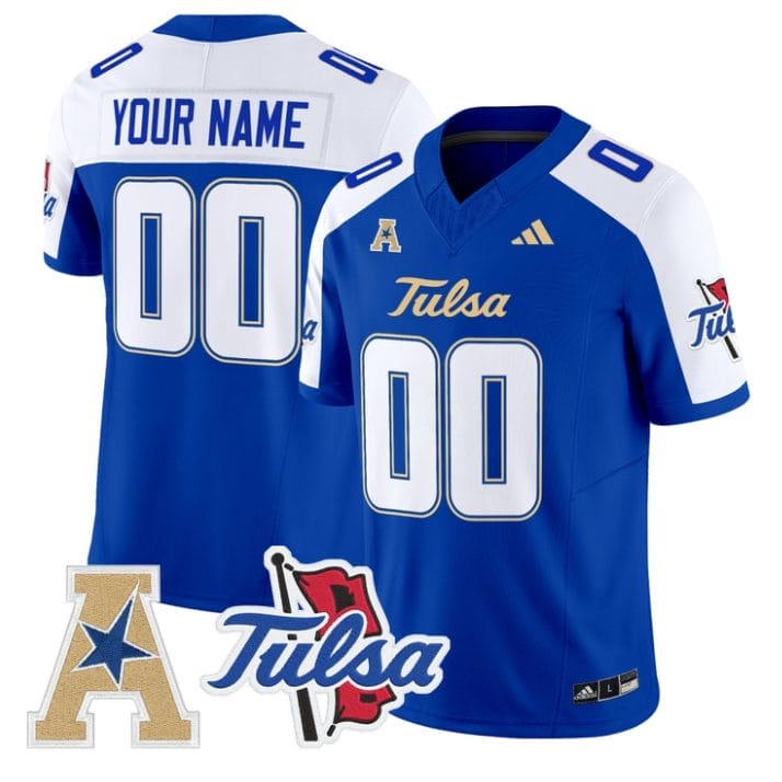 Custom Tulsa Golden Hurricane Jersey 2025 Vapor Limited Stitched Royal Alter