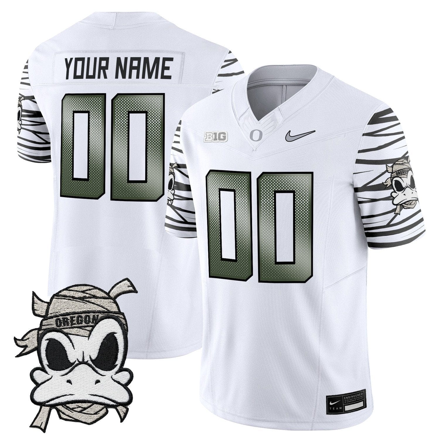 Custom Oregon Ducks 2025 Jersey Mummy Duck Vapor Limited Stitched - Image 5