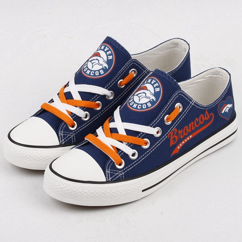 Denver Broncos Low Top Canvas Sport Sneakers Shoes For Men Women Fans - Image 2