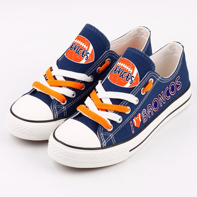 Denver Broncos Low Top Canvas Sport Sneakers Shoes For Men Women Fans - Image 8