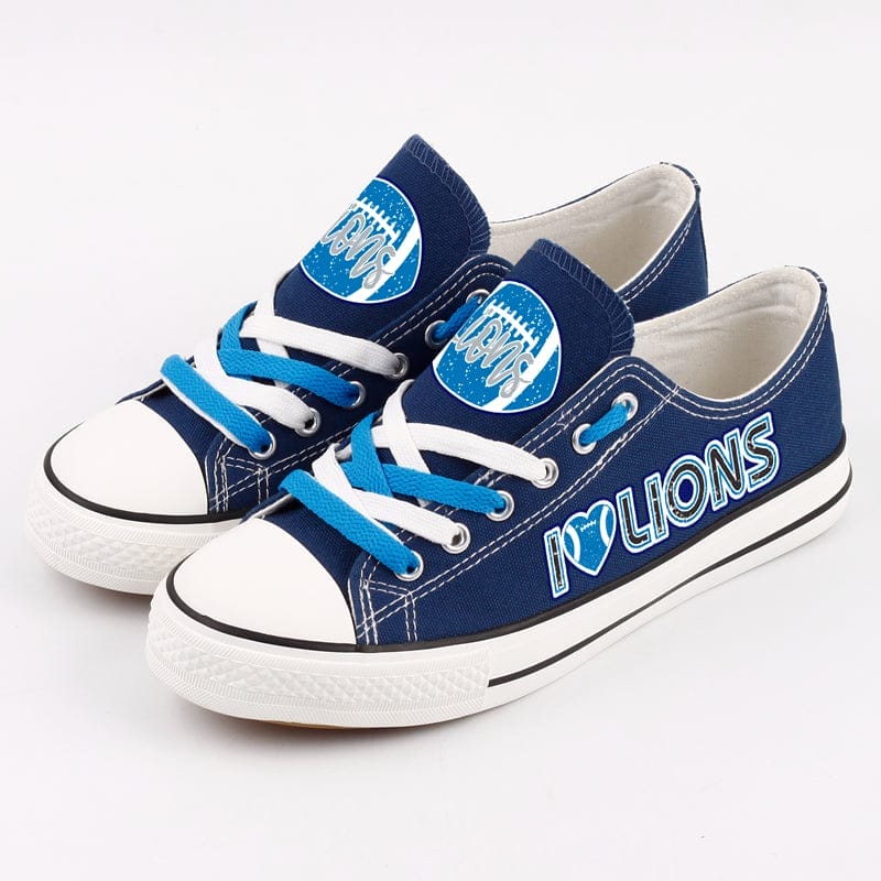 Detroit Lions Low Top Canvas Sport Sneakers Shoes For Men Women Fans - Image 6