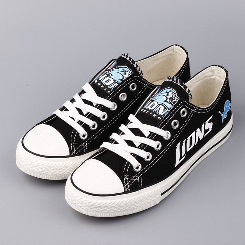 Detroit Lions Low Top Canvas Sport Sneakers Shoes For Men Women Fans