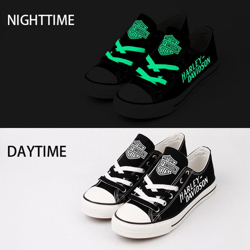 Harley Davidson Canvas Sneakers Shoes For Men Women Fans - Image 2