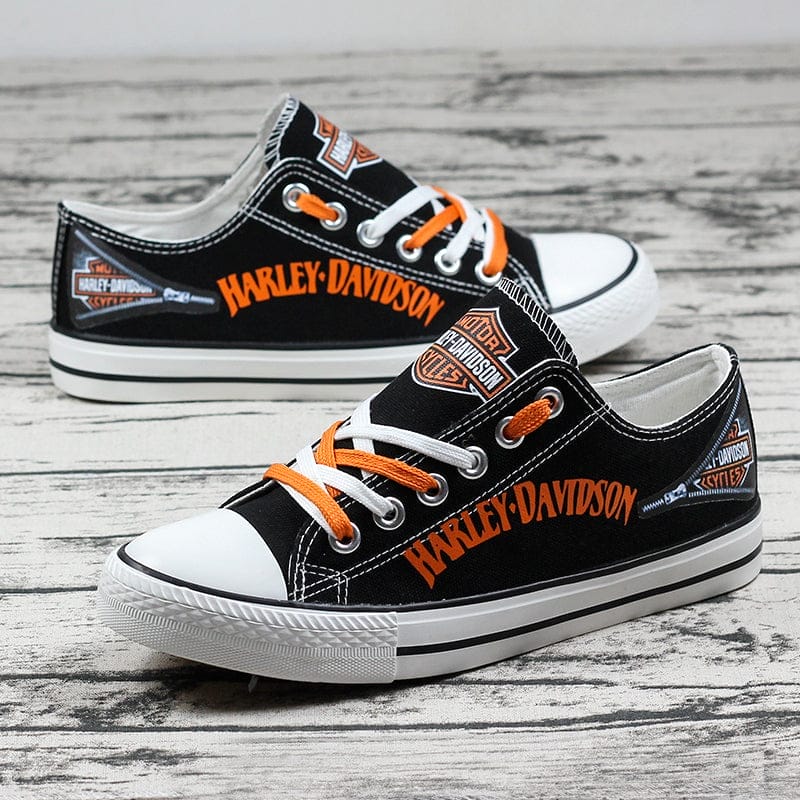 Harley Davidson Canvas Sneakers Shoes For Men Women Fans