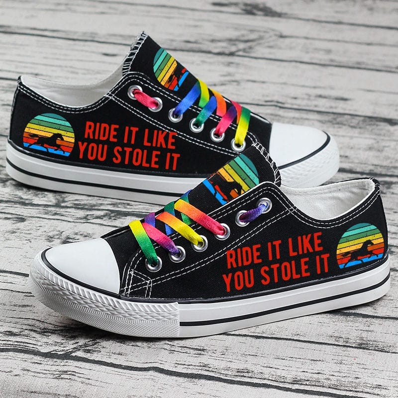 Horse Canvas Sneakers Shoes For Men Women Fans - Image 3