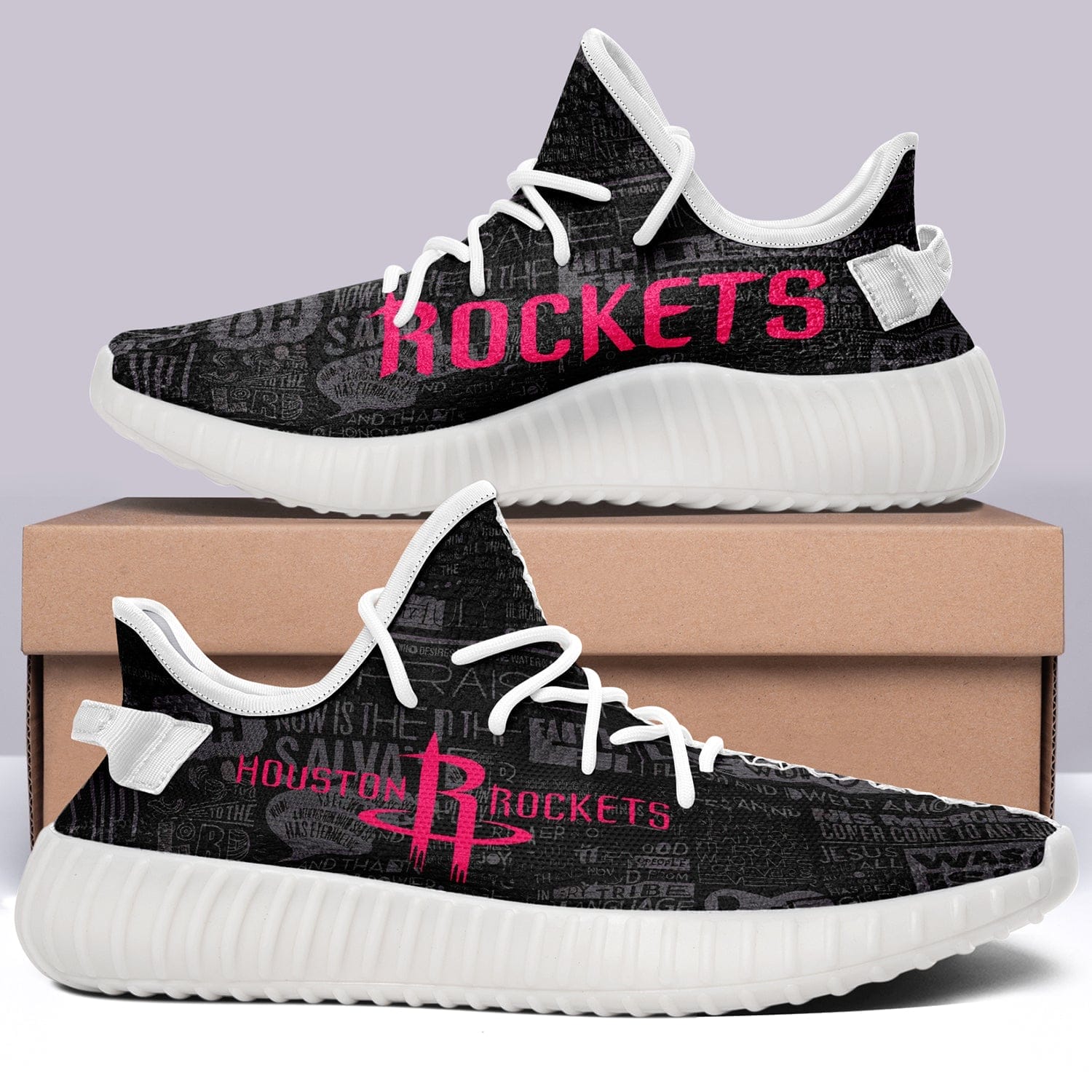 Houston Rockets NBA 350v Yeezy Sneakers For Men Women Fans - Image 4