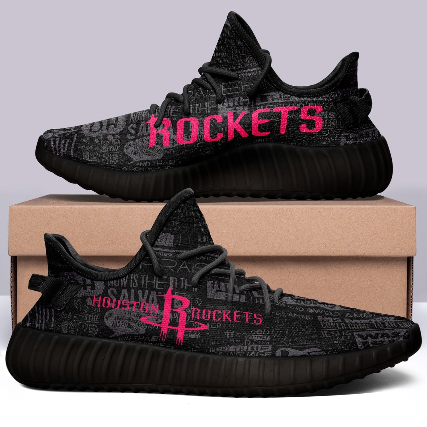 Houston Rockets NBA 350v Yeezy Sneakers For Men Women Fans - Image 3
