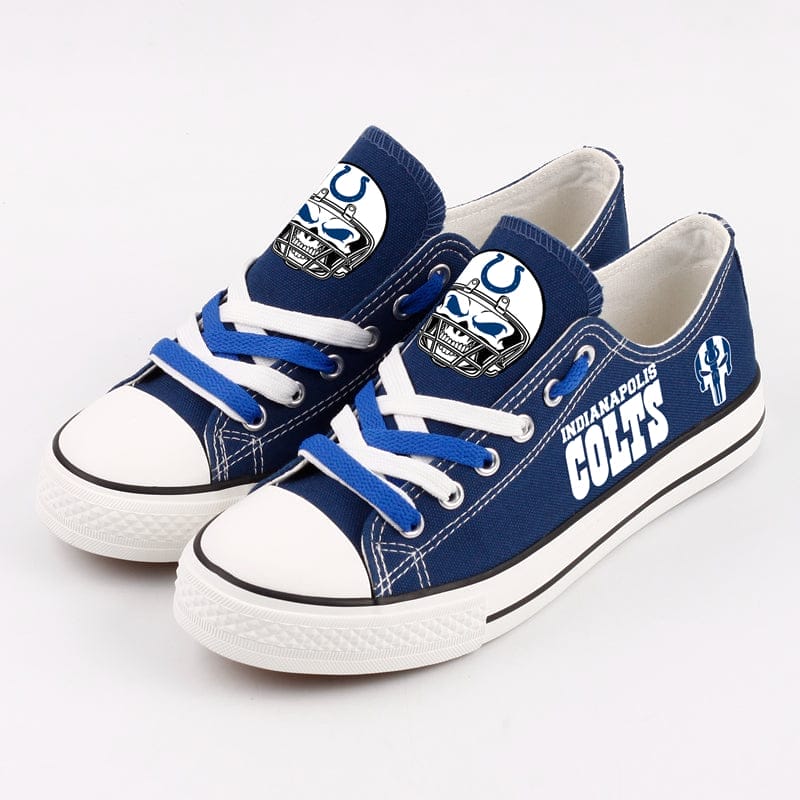 Indianapolis Colts Low Top Canvas Sport Sneakers Shoes For Men Women Fans - Image 4