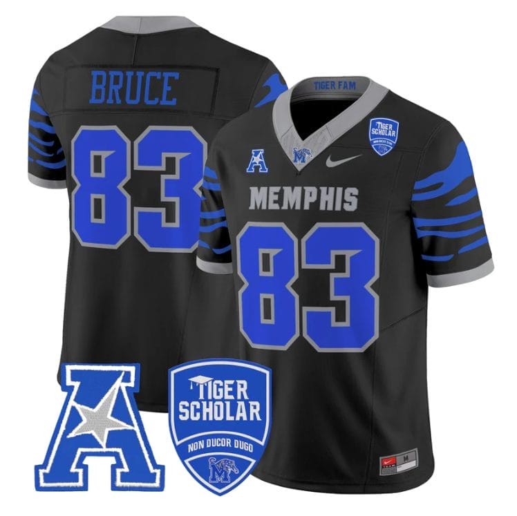 Isaac Bruce Jersey #83 Memphis Tigers 2025 Vapor Limited Stitched Black