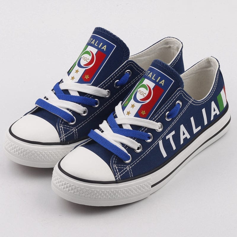 Italy Low Top Canvas Sport Sneakers Shoes For Men Women Fans