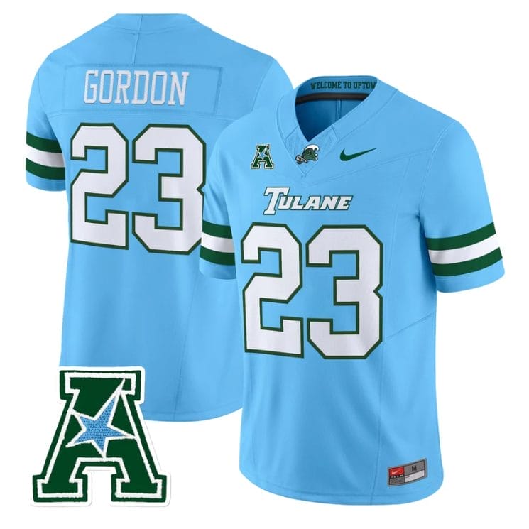 Javin Gordon Jersey #23 Tulane Green Wave 2025 Vapor Limited Stitched - Image 2