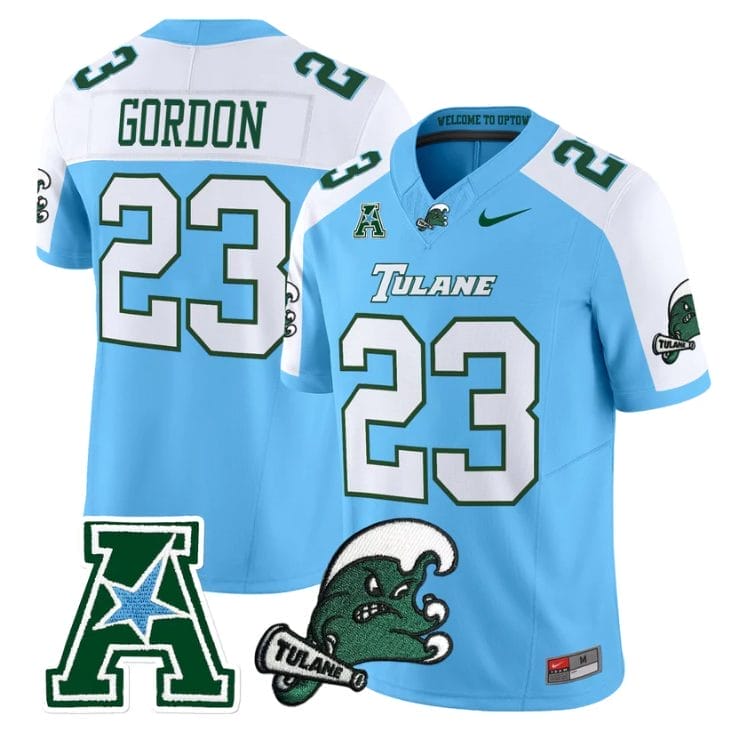 Javin Gordon Jersey #23 Tulane Green Wave 2025 Vapor Limited Stitched