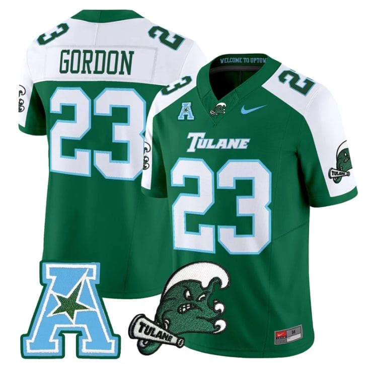 Javin Gordon Jersey #23 Tulane Green Wave 2025 Vapor Limited Stitched - Image 3