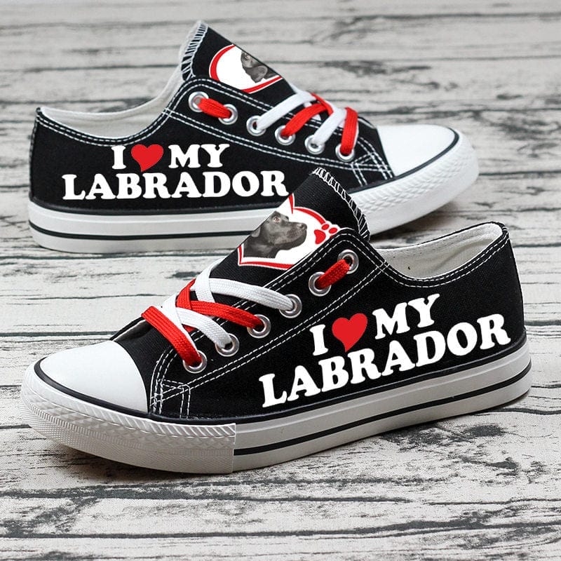 Labrador Retriever Canvas Sneakers Shoes For Men Women Fans - Image 3