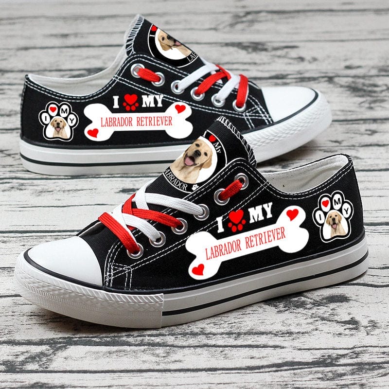 Labrador Retriever Canvas Sneakers Shoes For Men Women Fans - Image 2