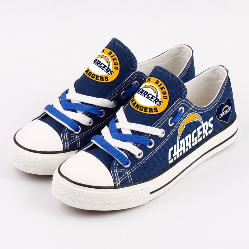 Los Angeles Chargers Low Top Canvas Sport Sneakers Shoes For Men Women Fans