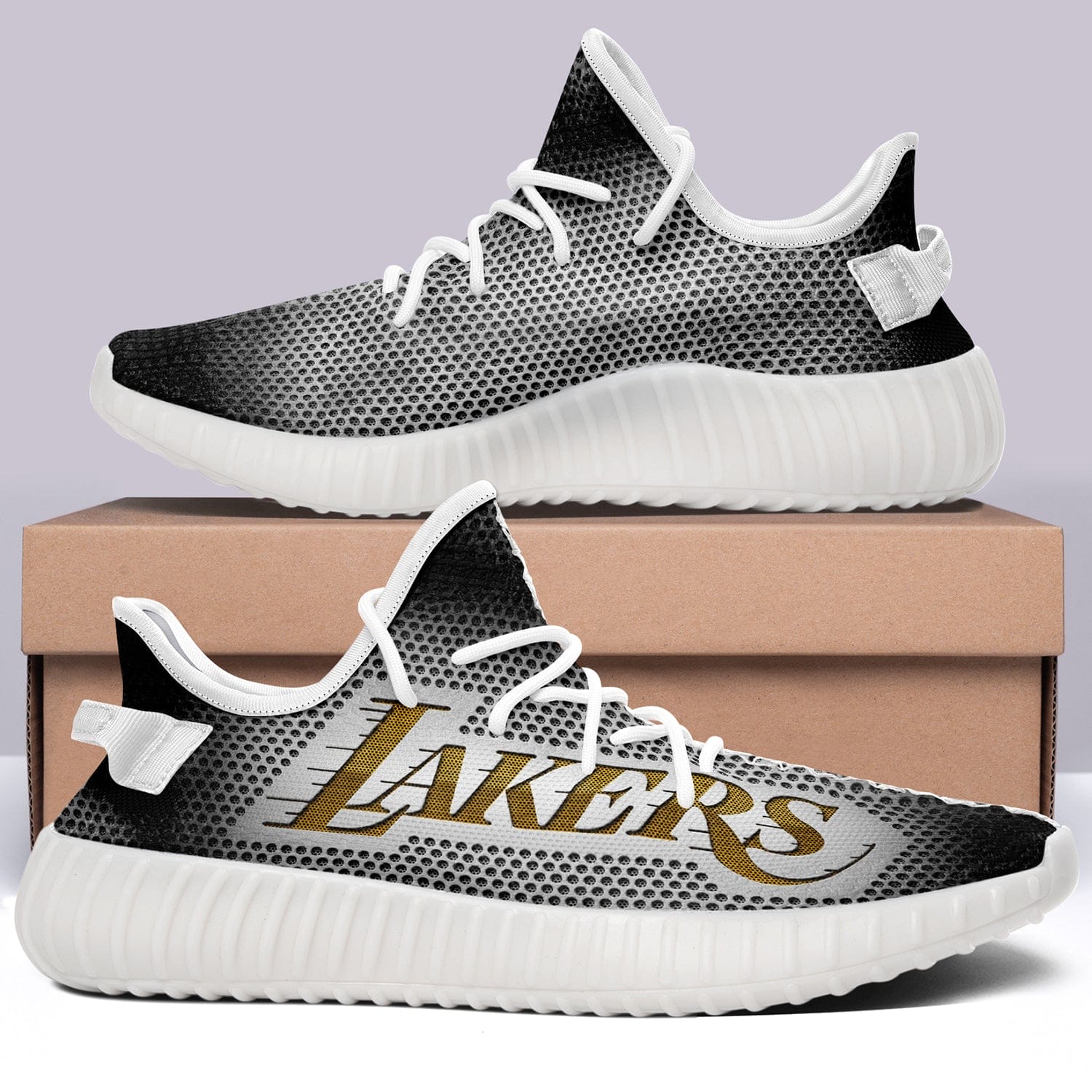 Los Angeles Lakers NBA 350v Yeezy Sneakers For Men Women Fans - Image 3