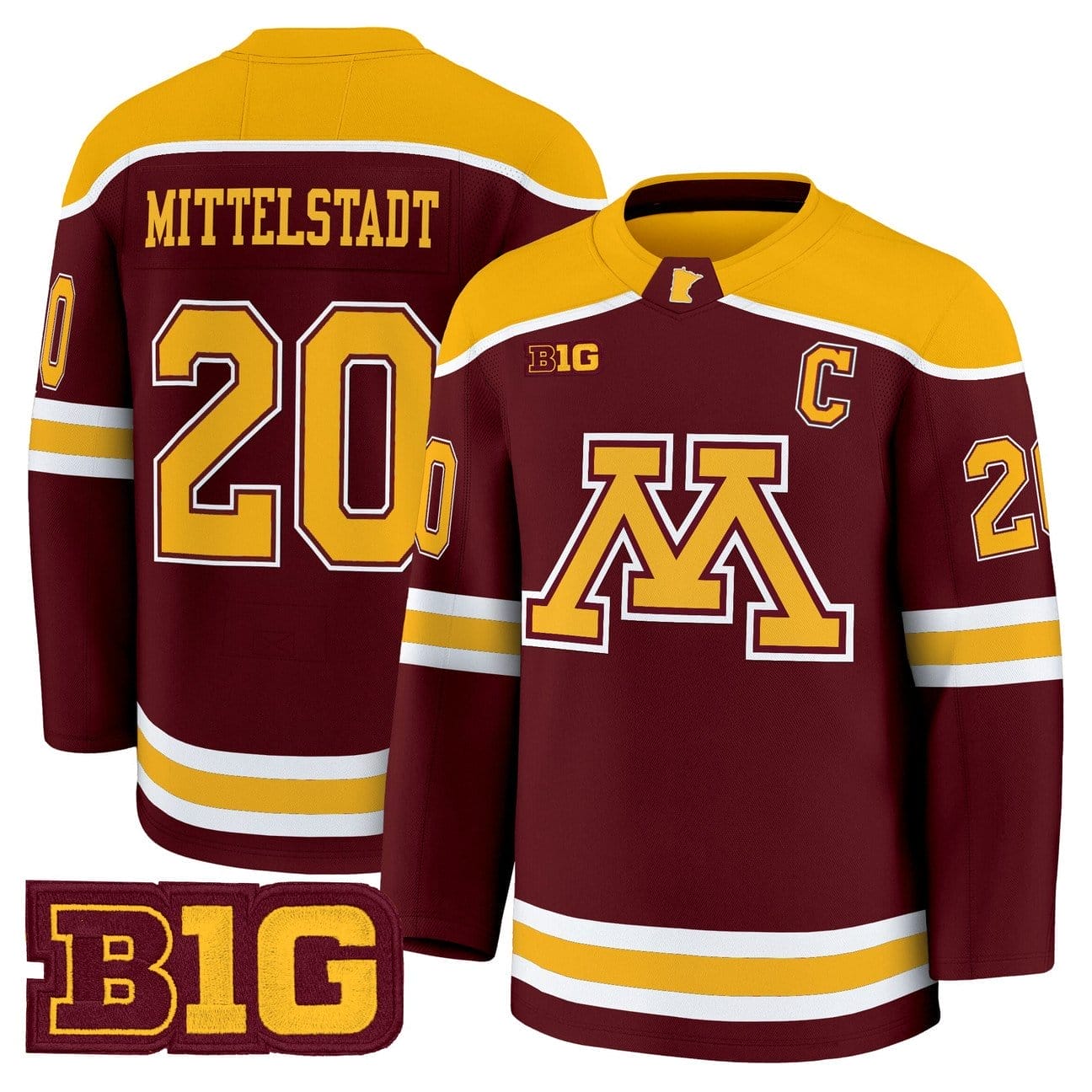Luke Mittelstadt Jersey #20 Minnesota Golden Gophers 2025-26 Premium Stitched - Image 2