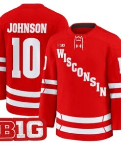 Mark Johnson Jersey #10 Wisconsin Badgers 2025-26 Premium Stitched